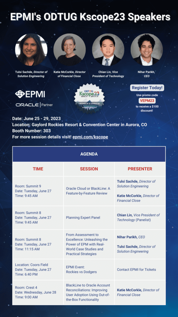 EPMIs ODTUG Kscope23 Speakers